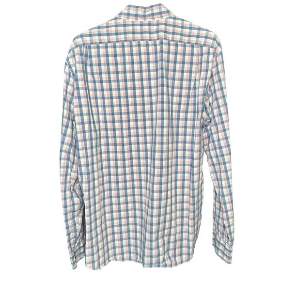 J. Crew Flex Washed Slim Fit Pink and Blue Check Button Down Shirt XL - Picture 6 of 6